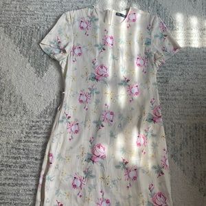 Zara dress, yellow with roses